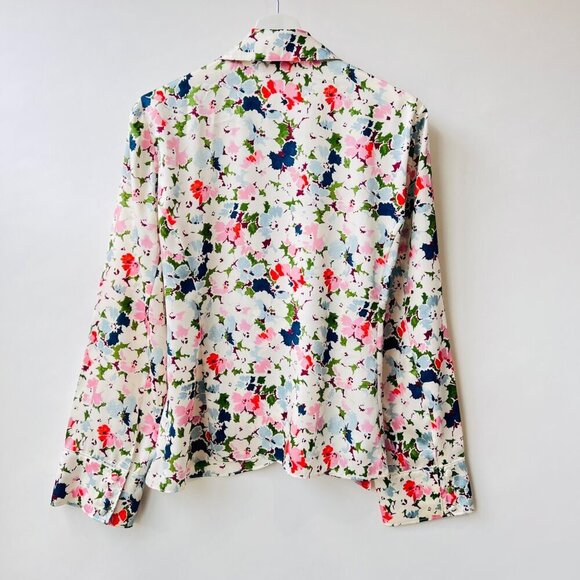 Cinq a sept Rou floral print wrap top , multi color, Size M - Picture 4 of 11